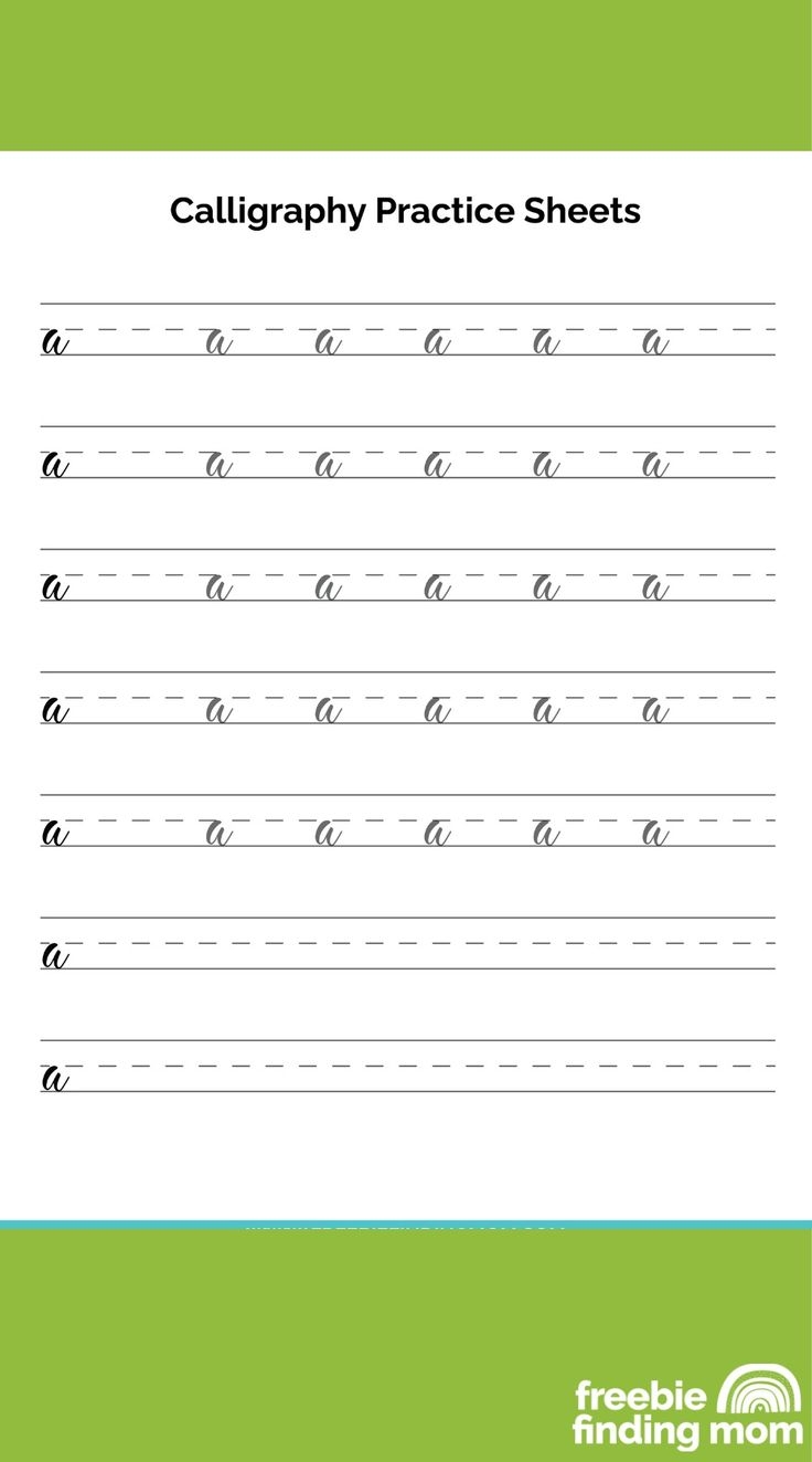 Printable Calligraphy Worksheets