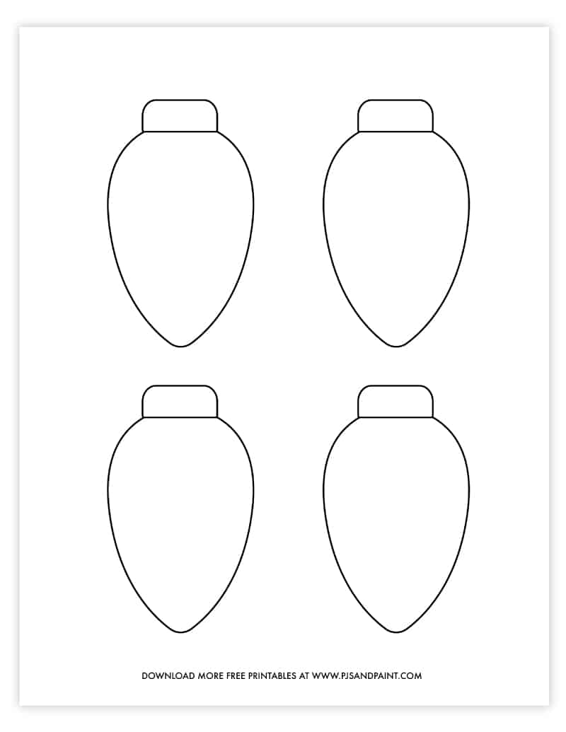 Free Printable Christmas Light Template DIY Christmas Decoration 