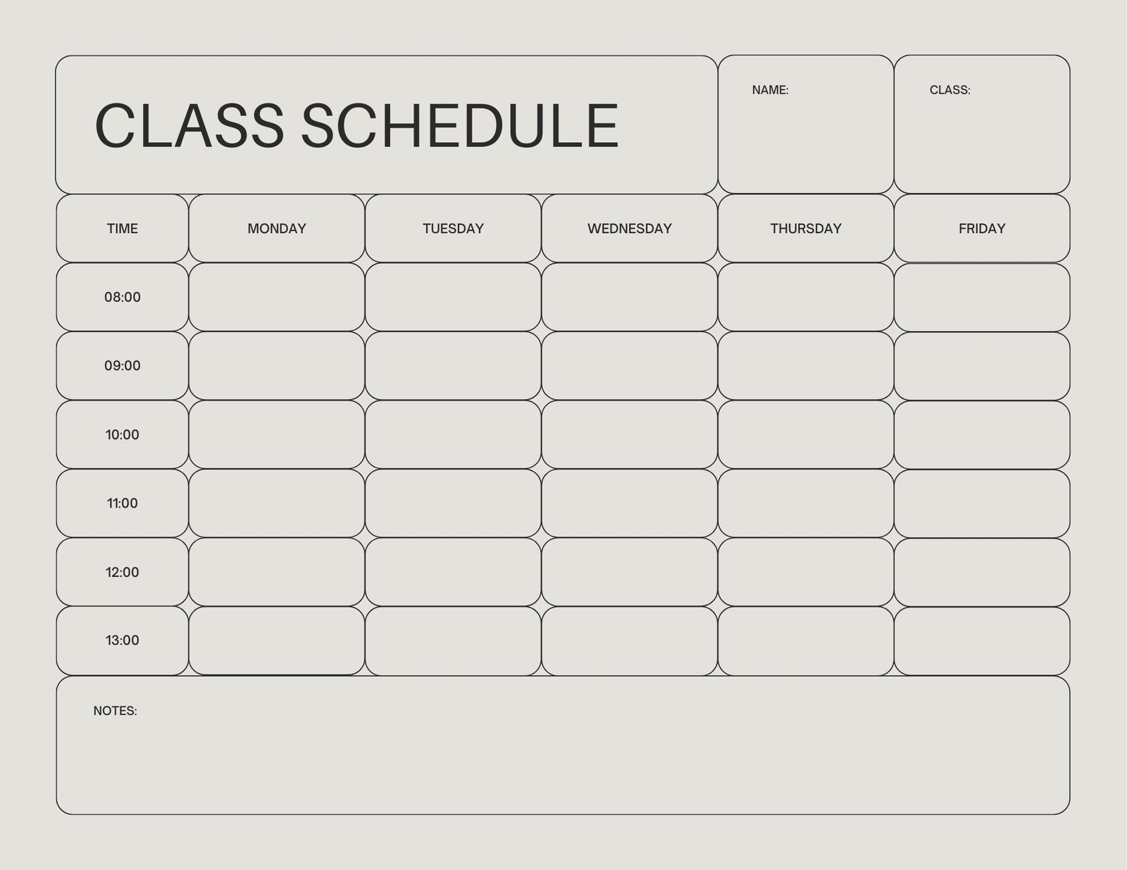 Blank Printable Calendar School
