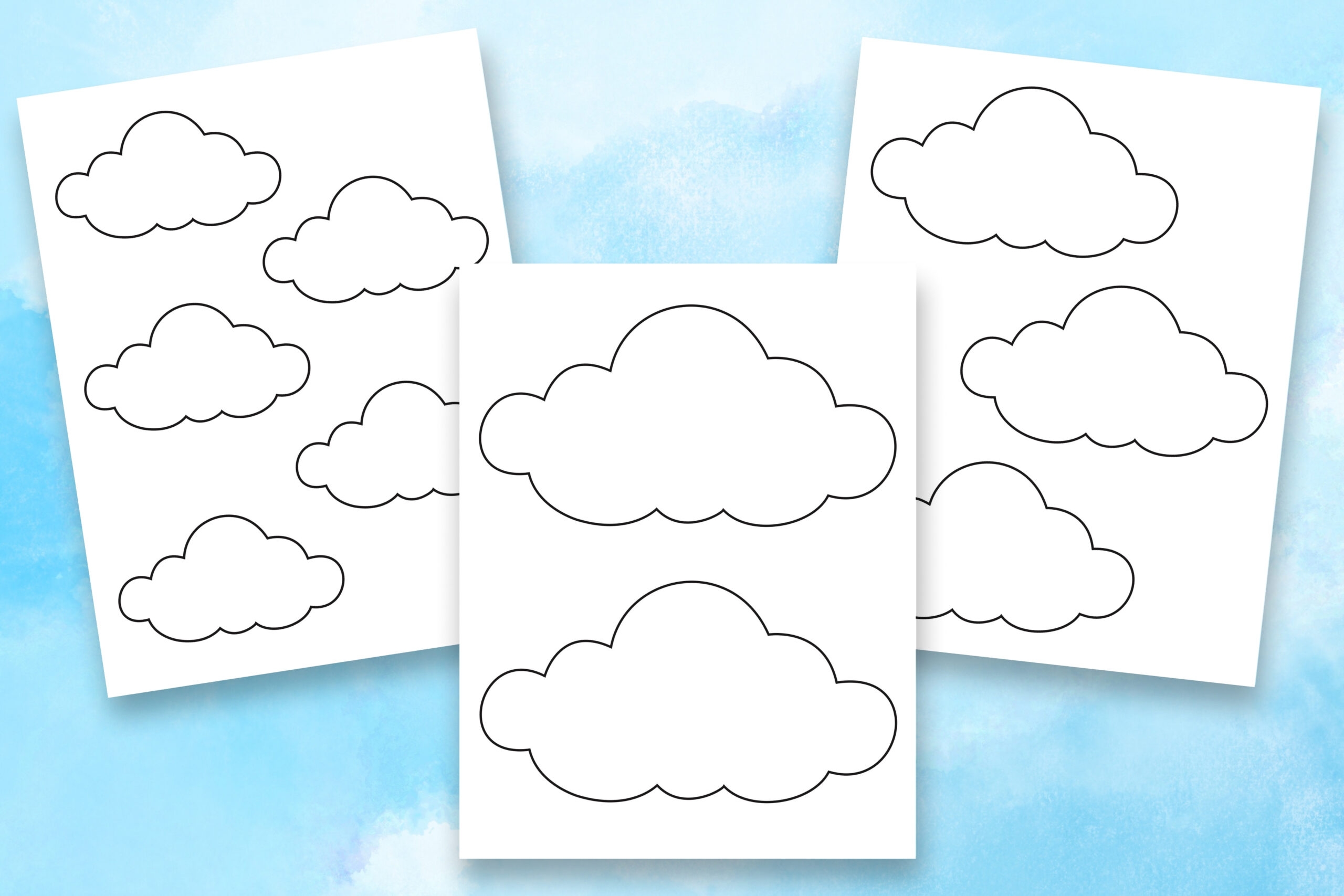 Free Printable Large Cloud Template