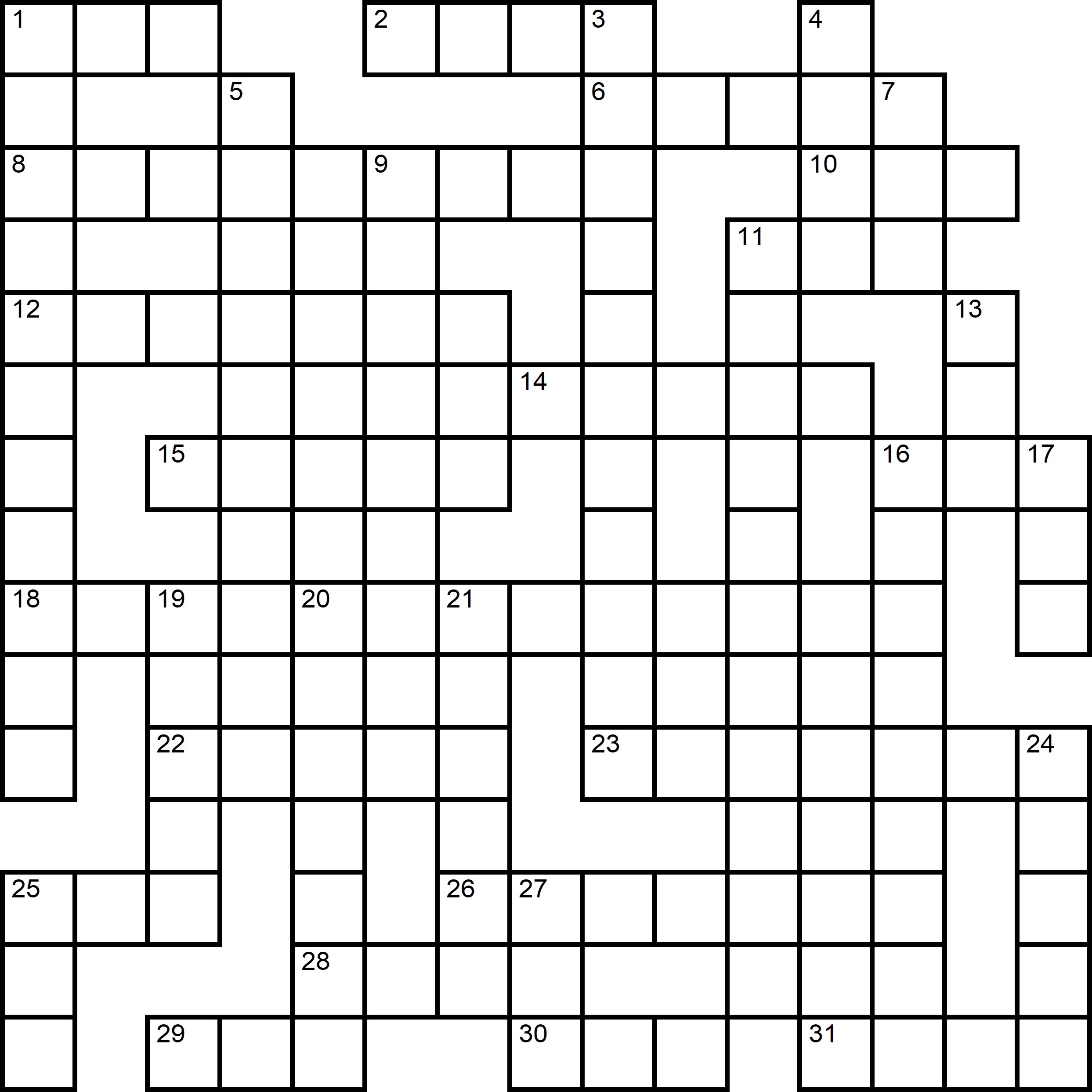 Easy Free Crossword Puzzles Printable