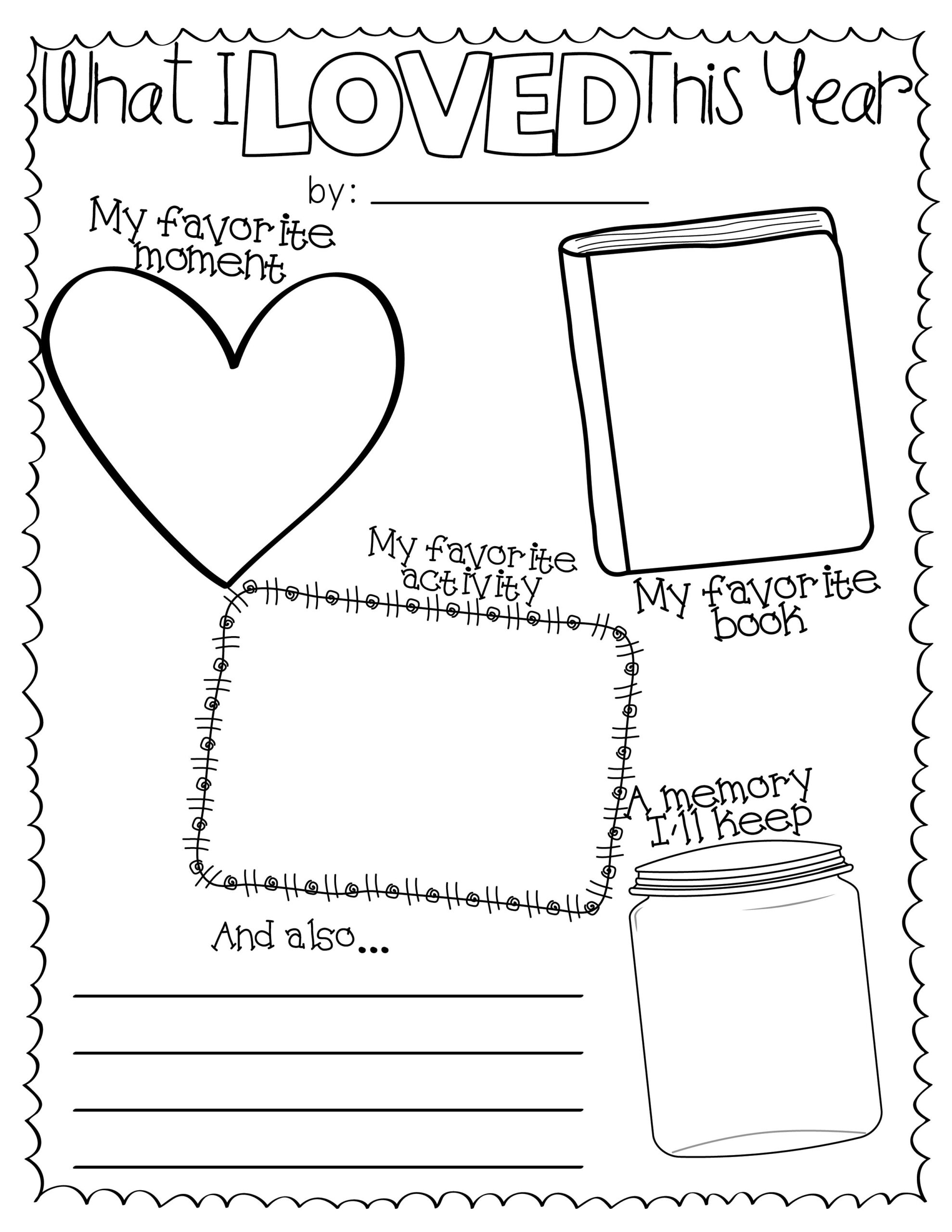 Free Printable End Of Year Activities For Kindergarten Printable 