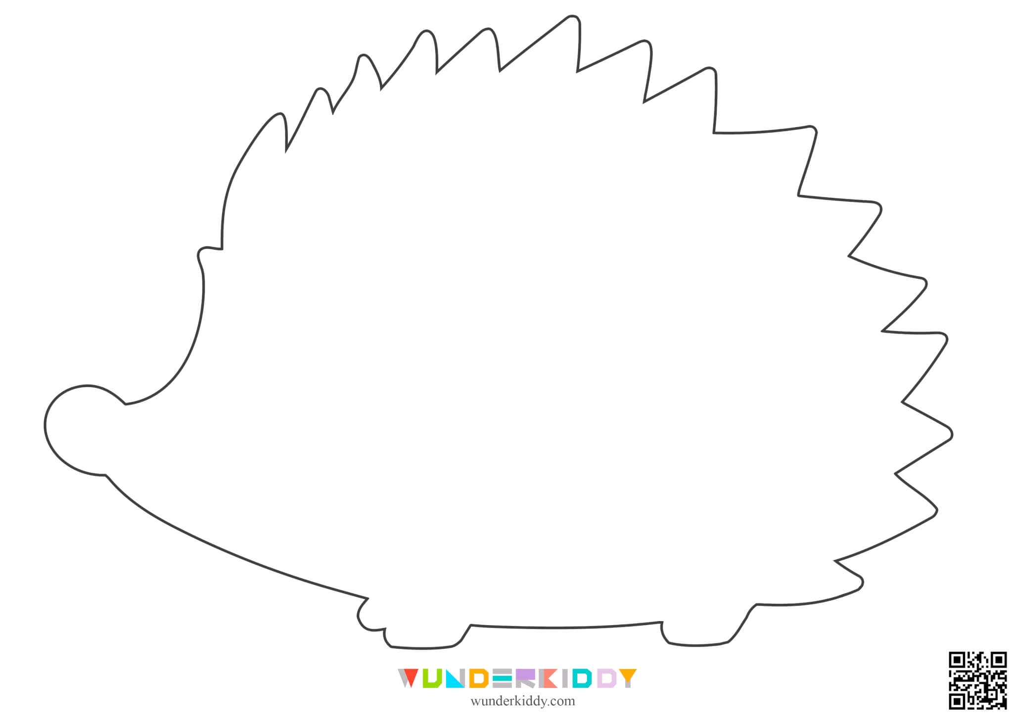 Hedgehog Printable Template