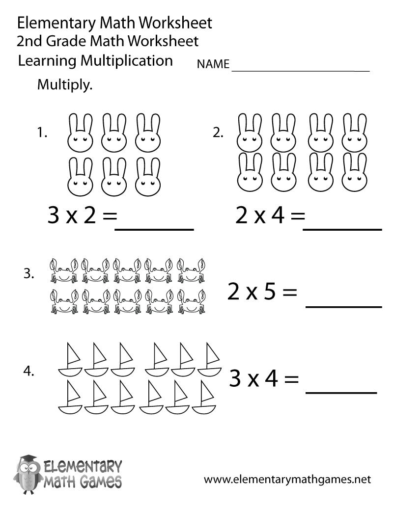 Multiplication Worksheets Printable Grade 2