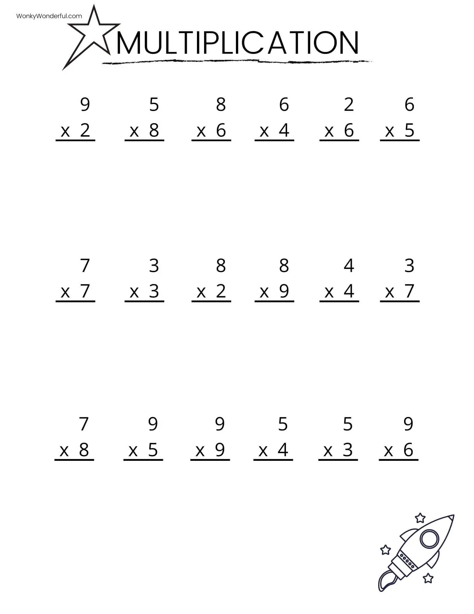 Multiplication Worksheets Printable 8th Grade