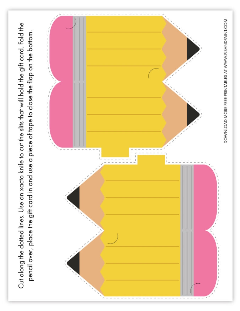 Free Printable Gift Card Holder Templates