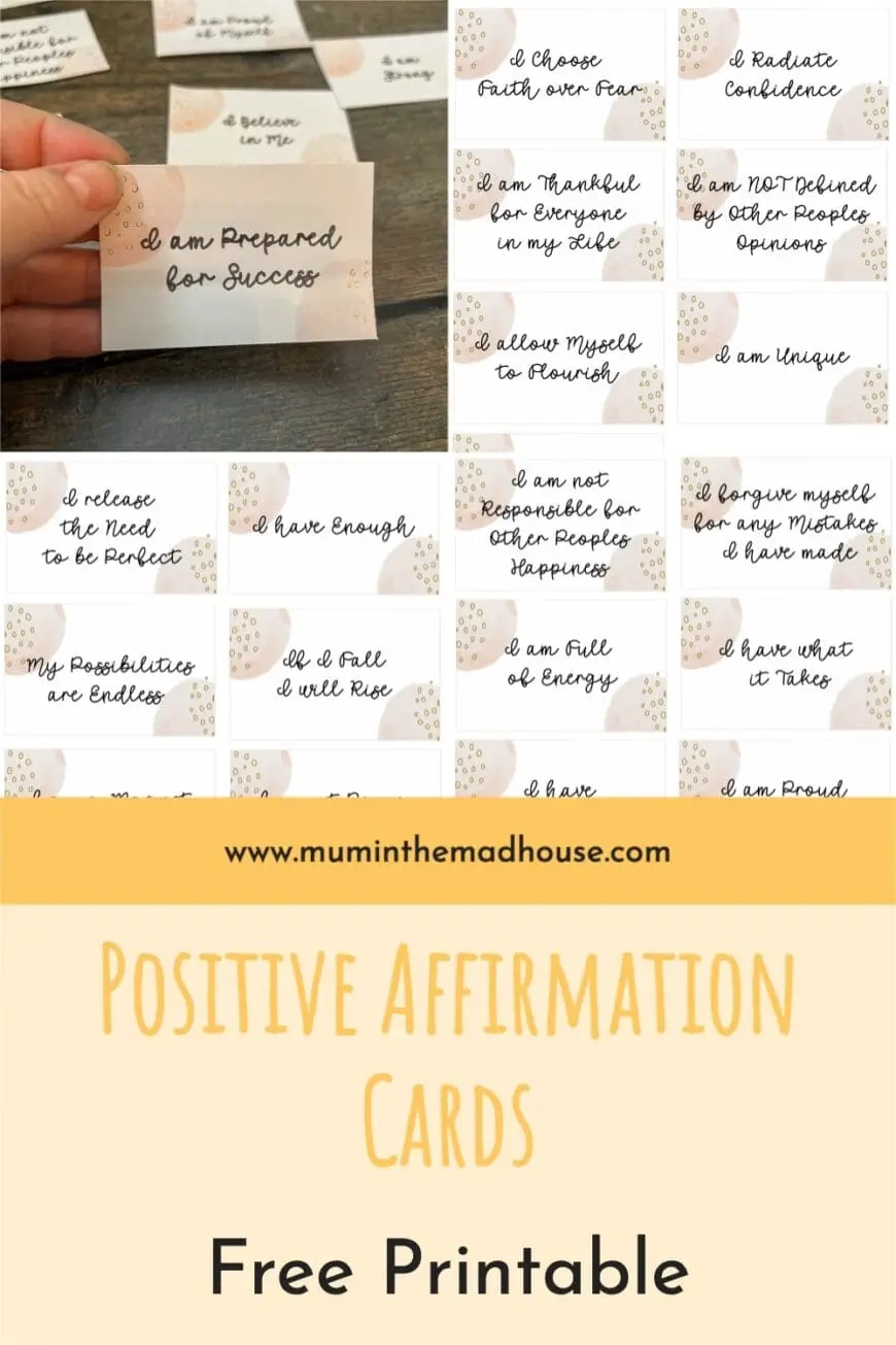 Free Printable Positive Affirmation Cards Uplifting Designs To 