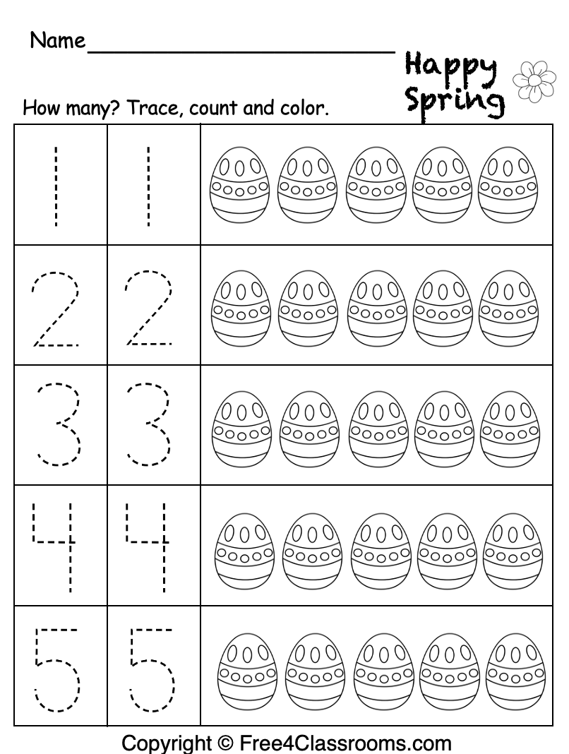 Free Printable Preschool Number Worksheet Free Worksheets 