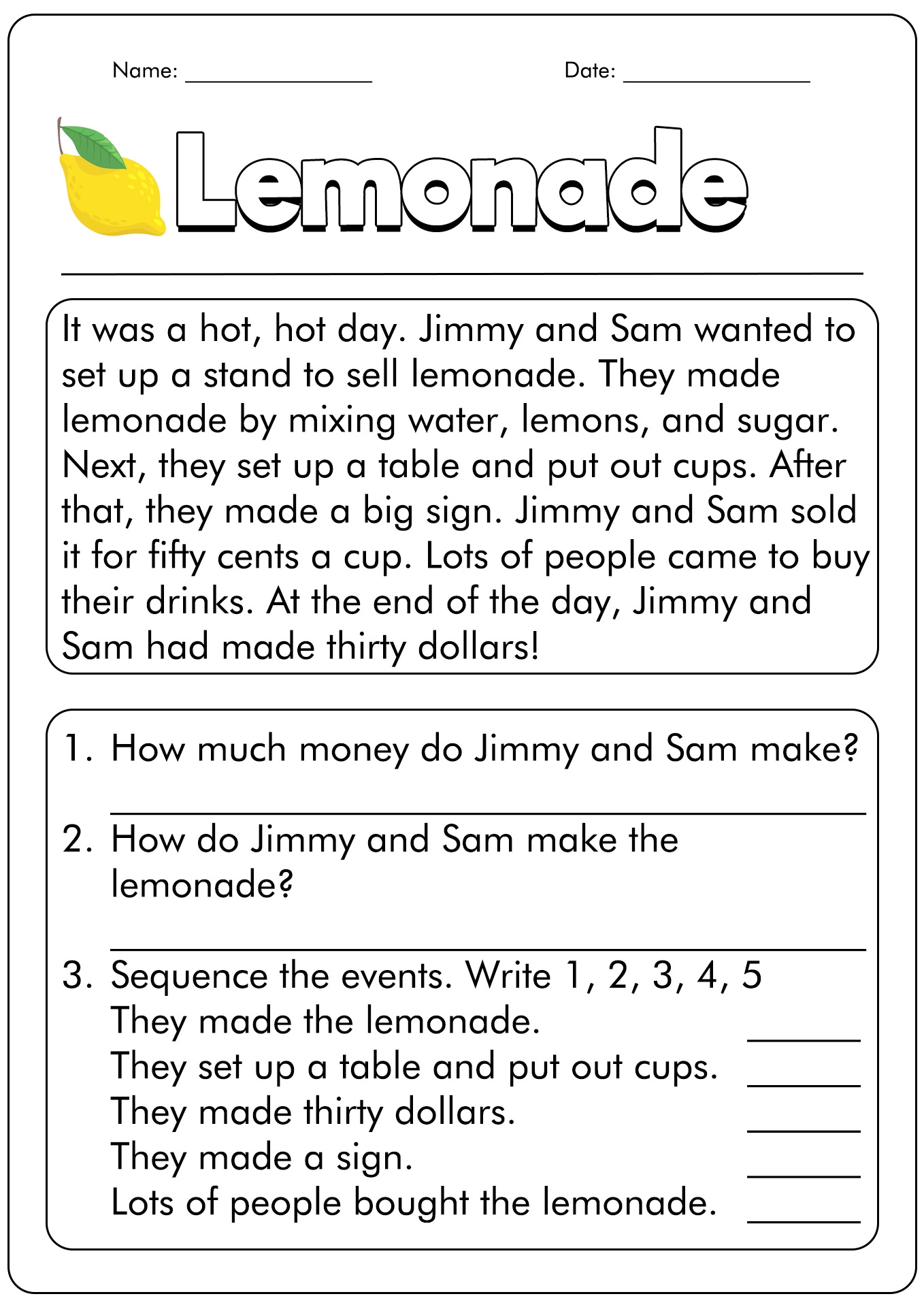 Free Printable Reading Worksheet For 1st Graders Download Free 