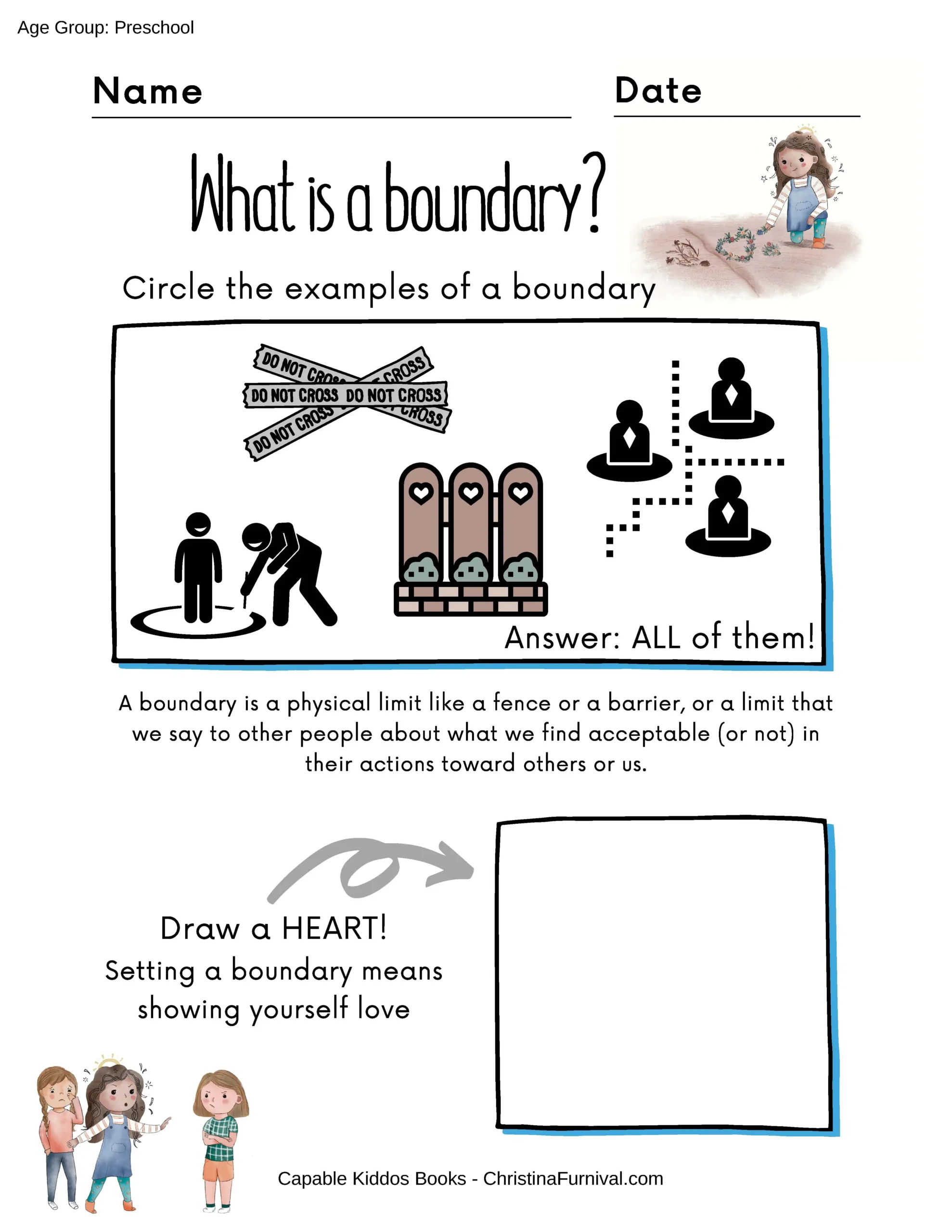 Free Printable Setting Boundaries Worksheet Printable Party Favors