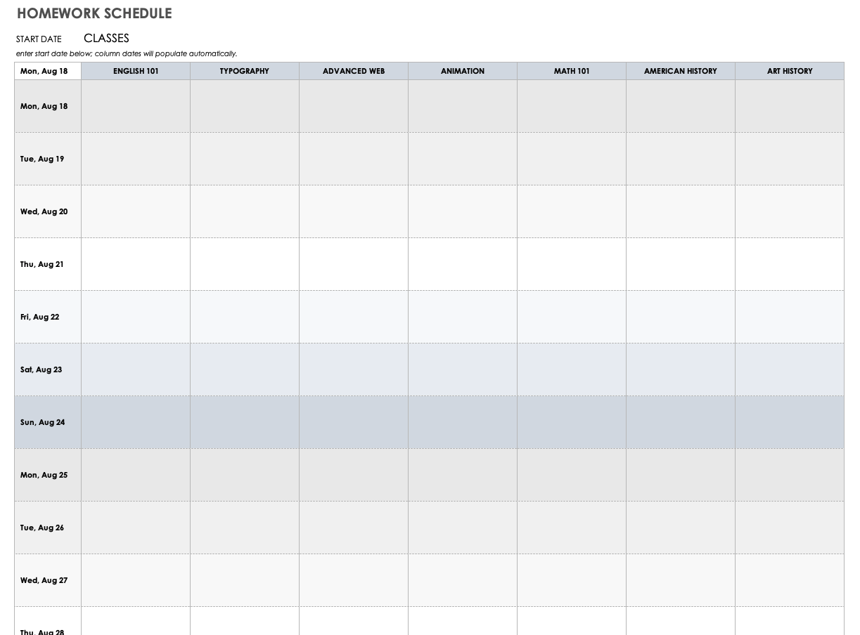 Time Management Worksheets Printable