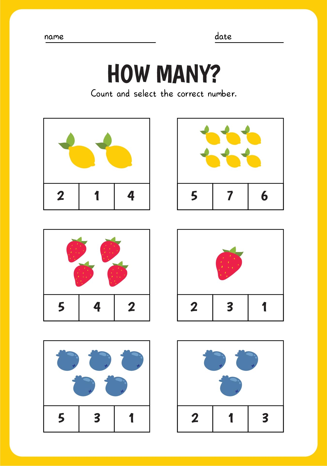 Printable Learning Worksheets For 3 Year Olds