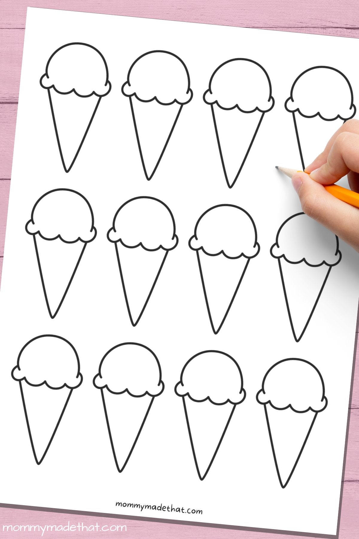Fun Ice Cream Cone Templates For Crafts amp Coloring