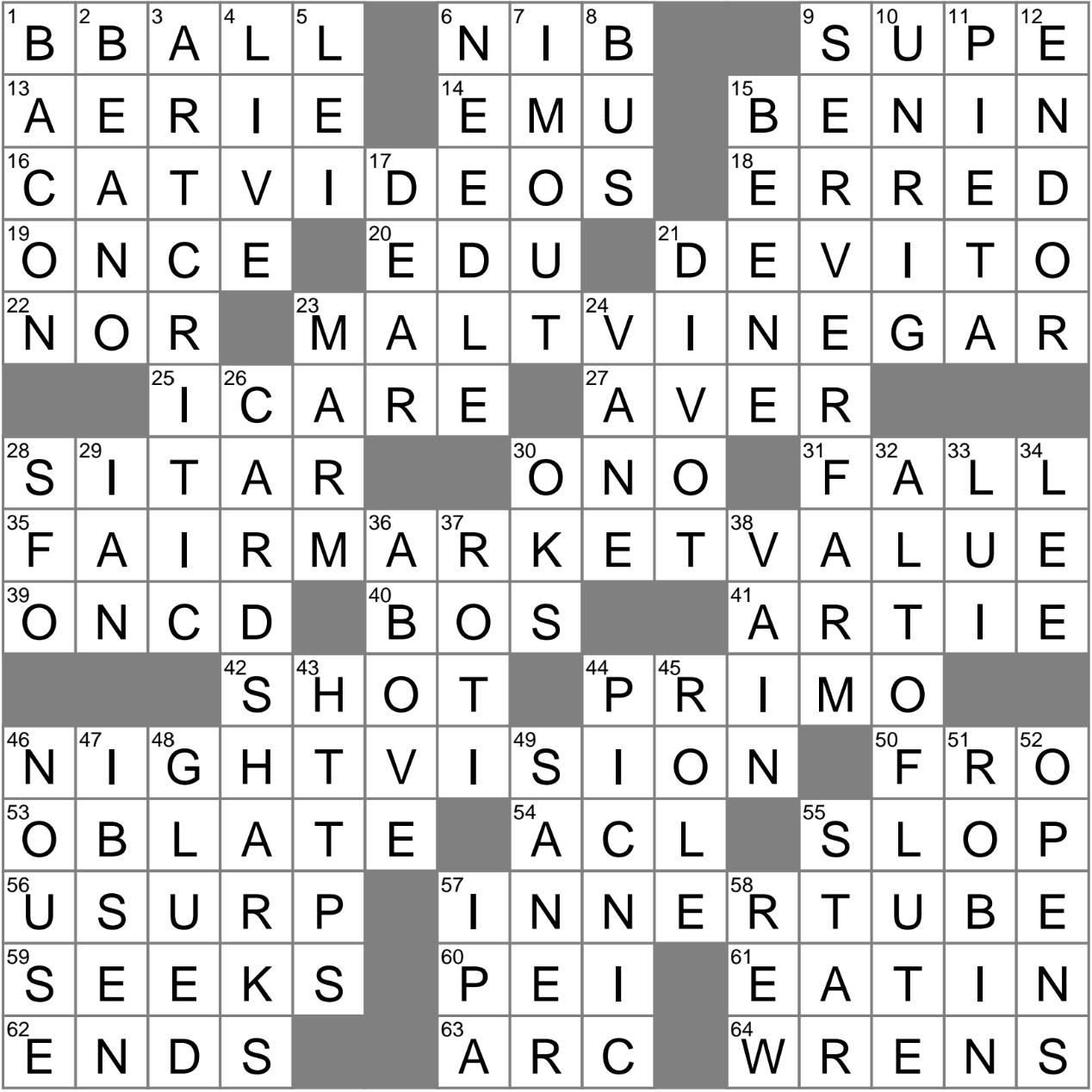 Game Of Chance Similar To Bingo Crossword Clue Archives 