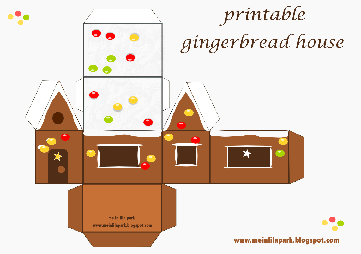 Free Gingerbread House Template Printable