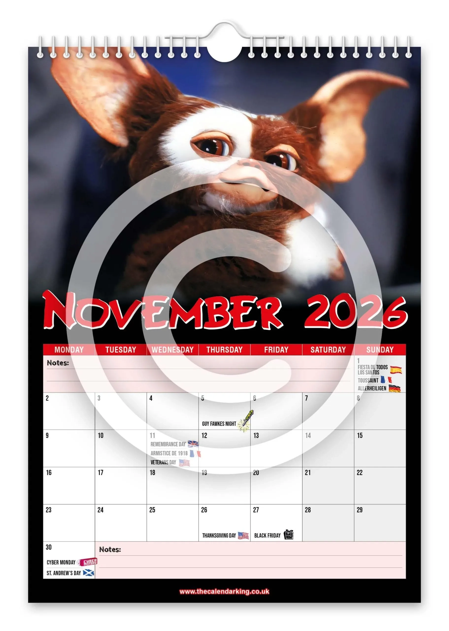Gizmo Novelty Calendar The Calendar King