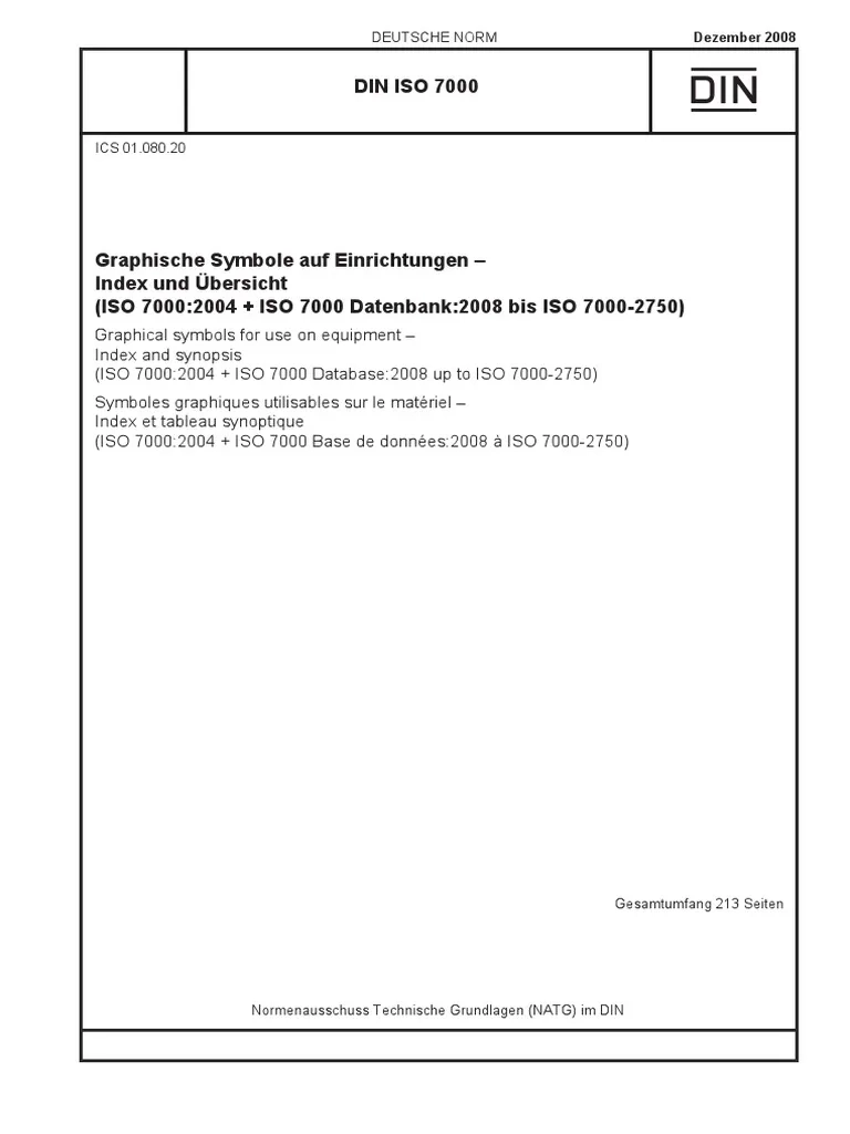 Graphische Symbole Auf Einrichtungen Index Und bersicht ISO 
