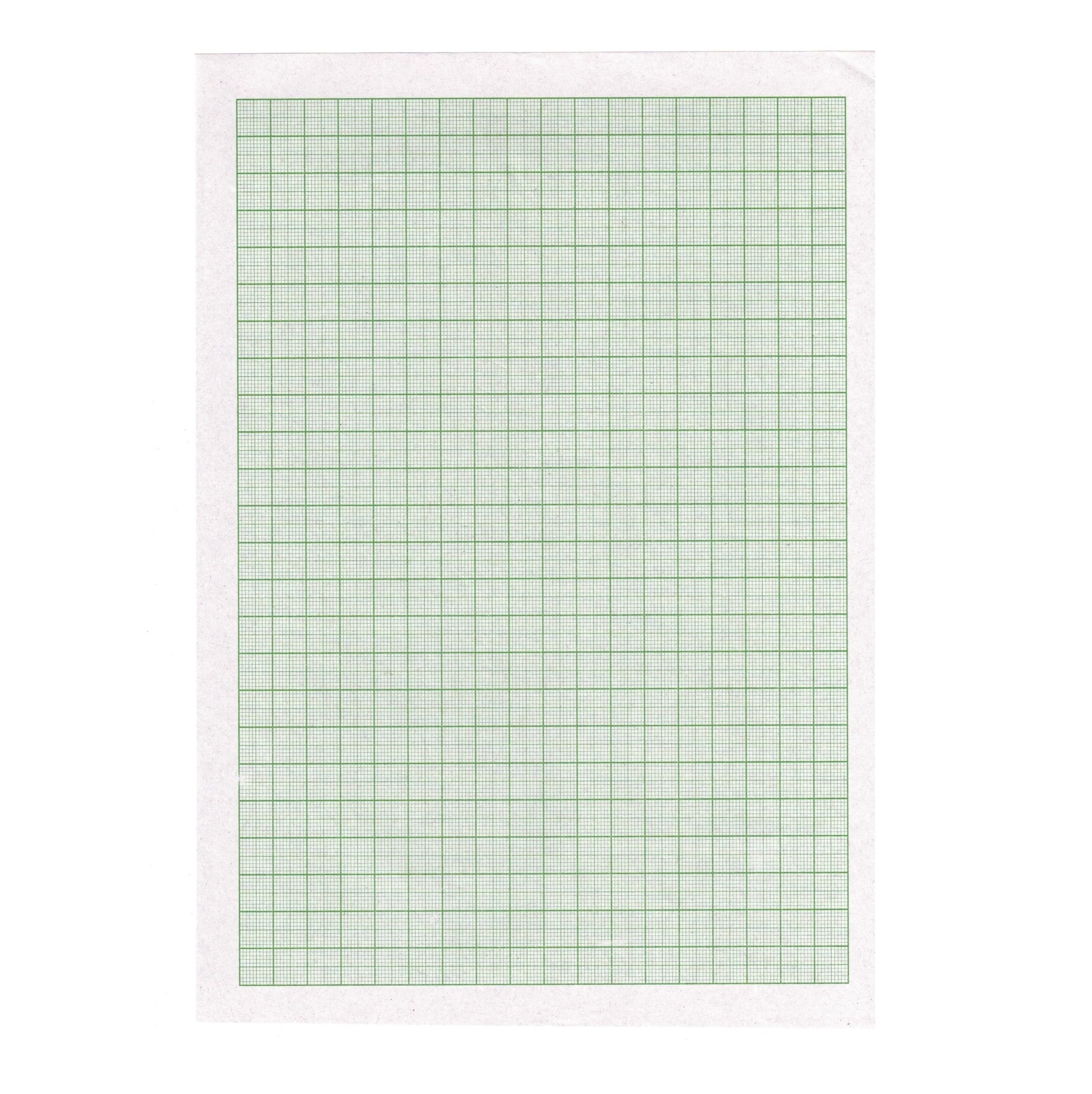 Green Graph Paper A4 Size 8 X 11 Inches Loose Sheets Pack Of 100 Quad Ruled Trace Paper For Graph Plotting Statistics School amp College 
