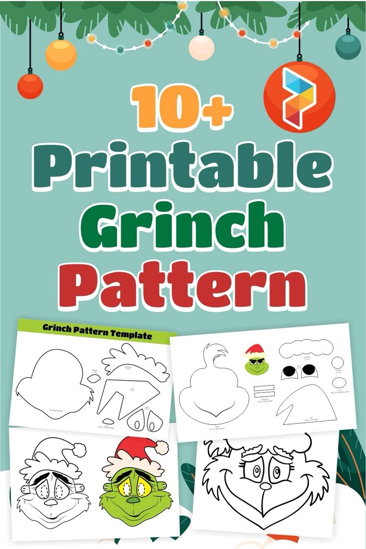 Grinch Pattern 10 Free PDF Printables Printablee