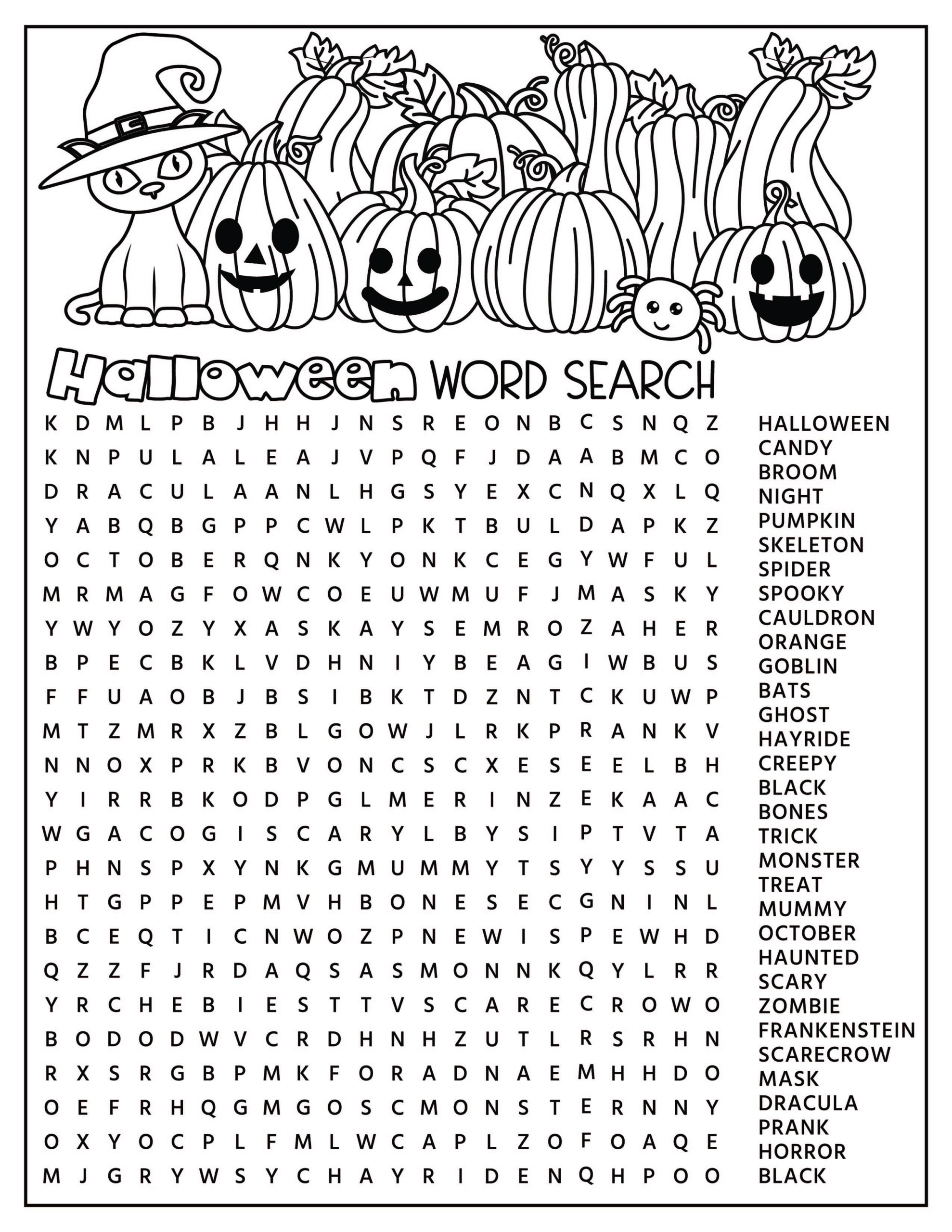Free Halloween Worksheets Printable