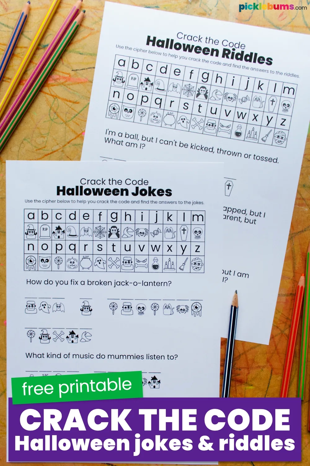 Halloween Secret Code Printables For Kids Picklebums