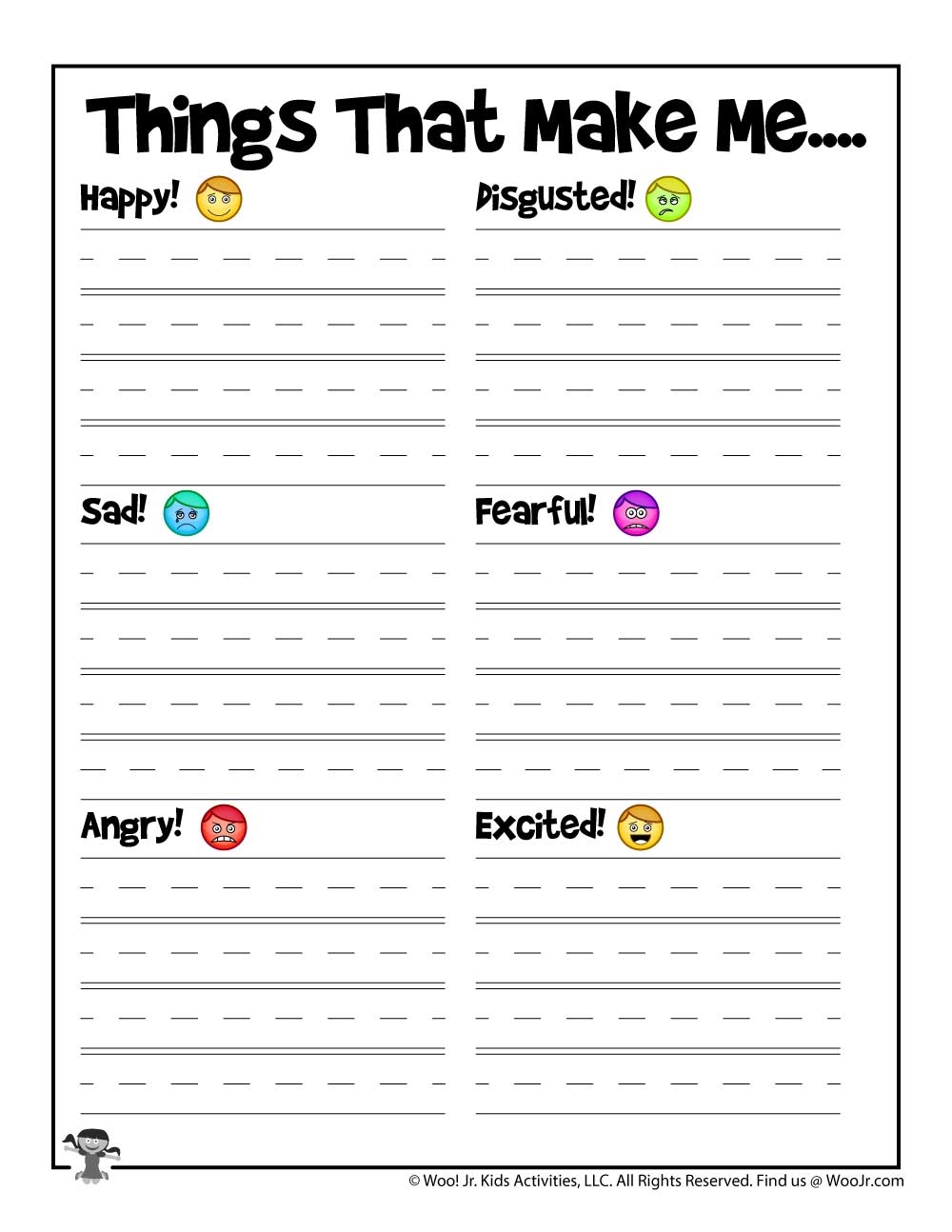 Emotions Worksheet Free Printable