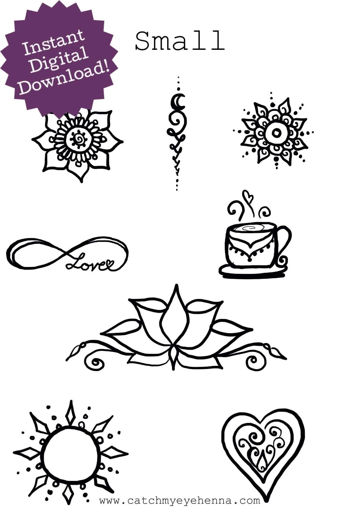 Henna Design Digital EBook 20 Original Freehand Mandala amp Henna Designs Learn Natural Henna Body Art Catch My Eye Printable Book
