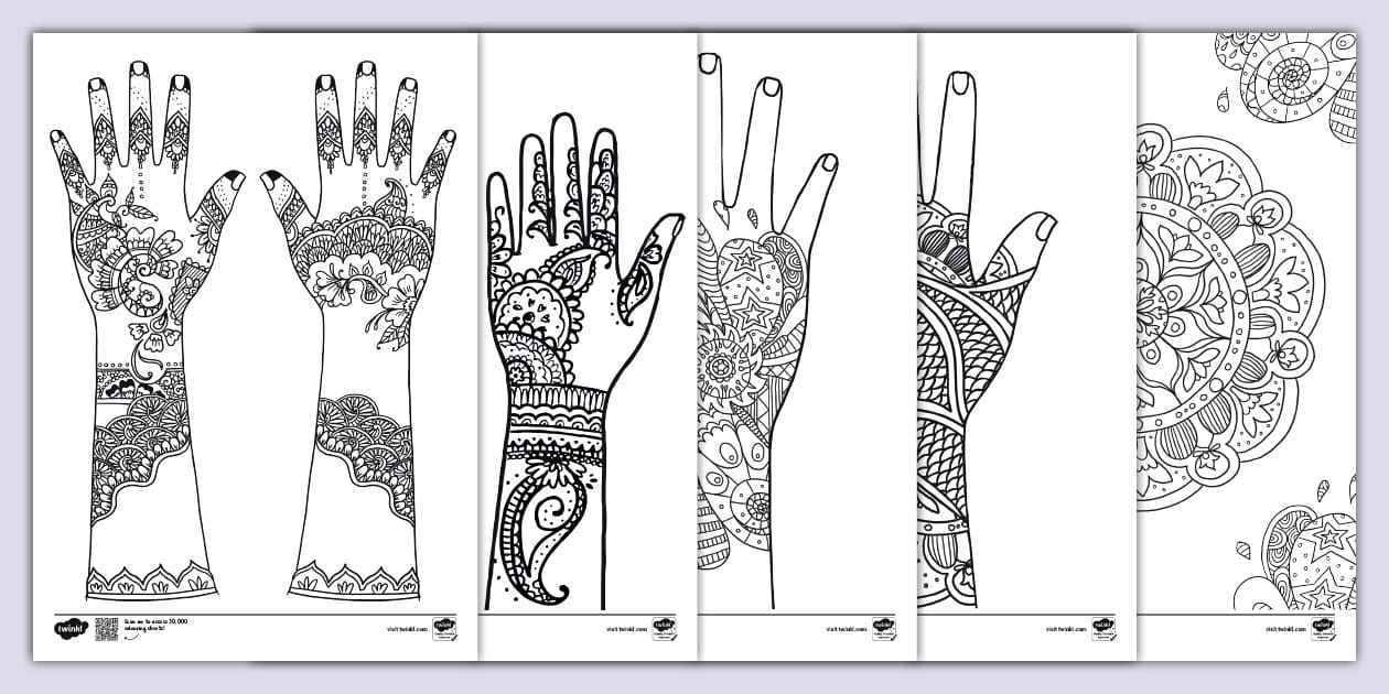 Henna Designs To Print For Hands