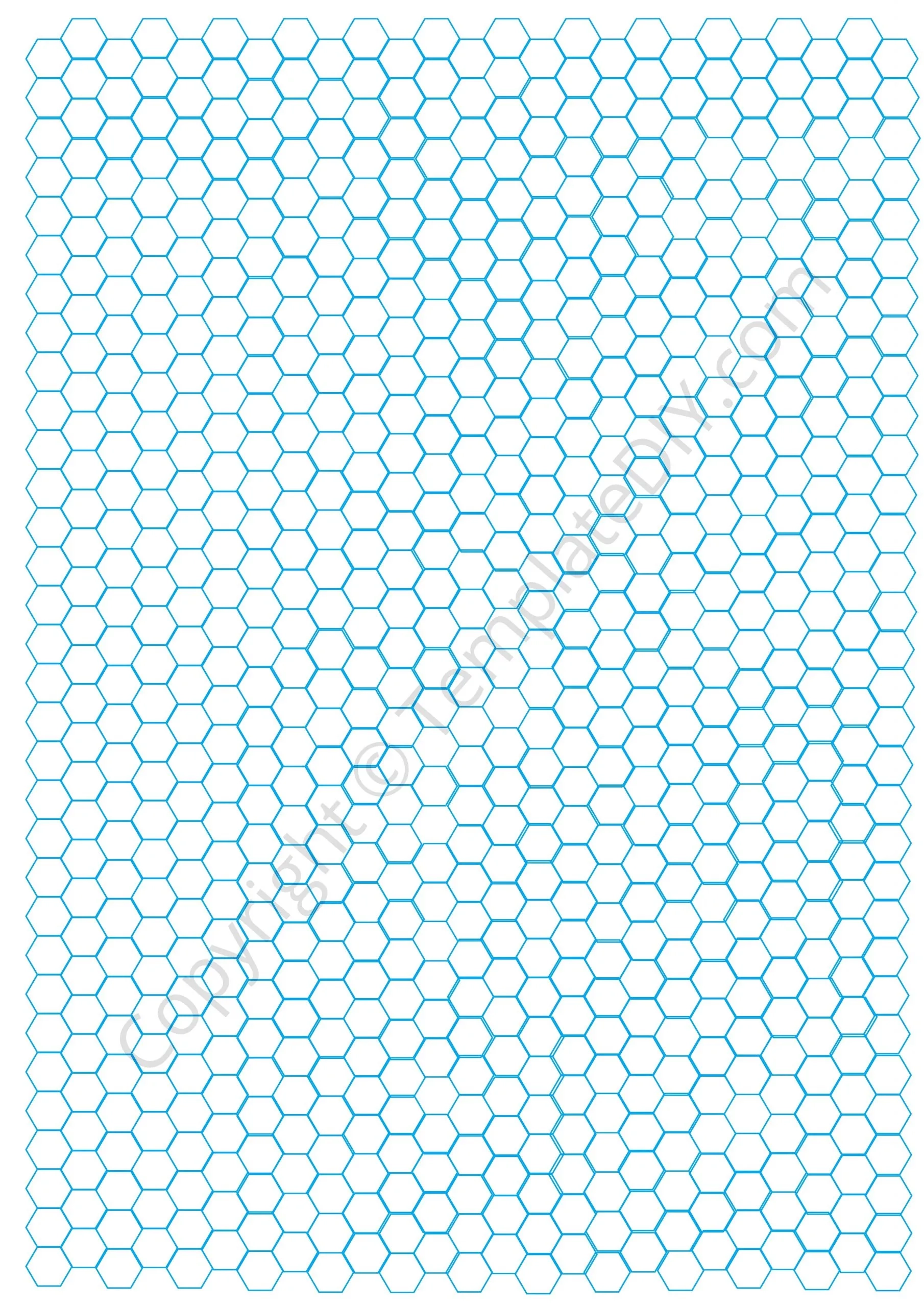 Hexagon Graph Paper Grid Paper Template Printable PDF