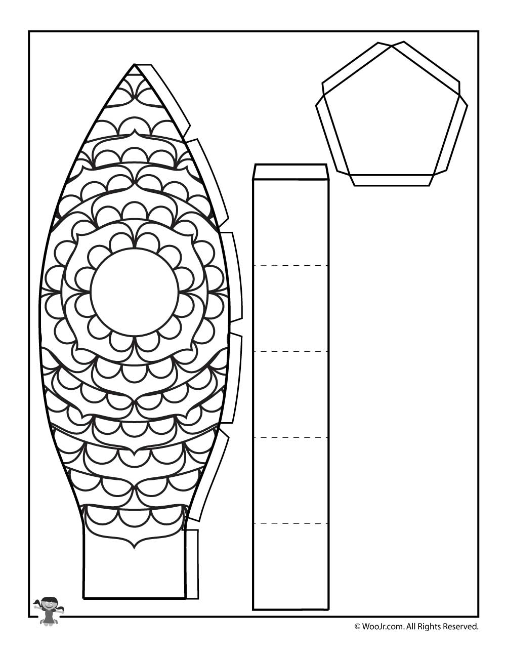 Hot Air Balloon Printable Template