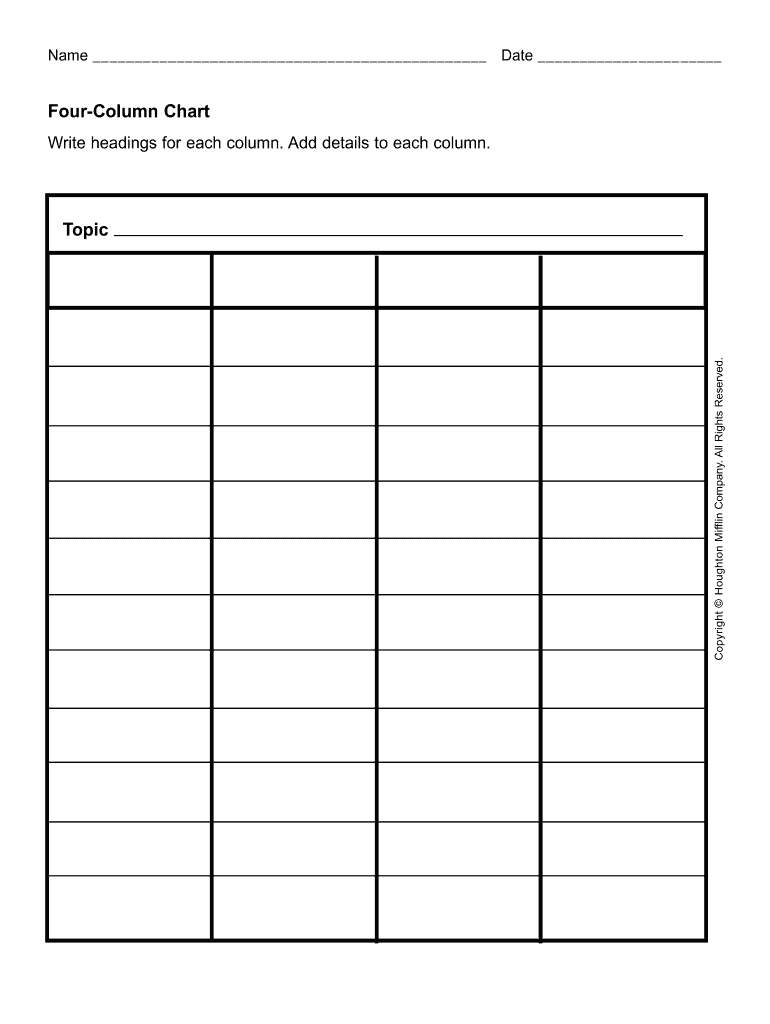 Chart Template Printable