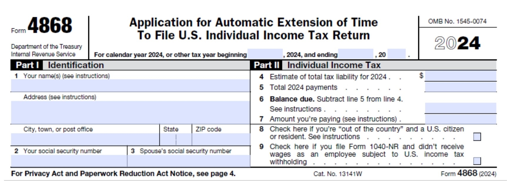 How To Complete IRS Form 4868 How To Complete IRS Form 4868