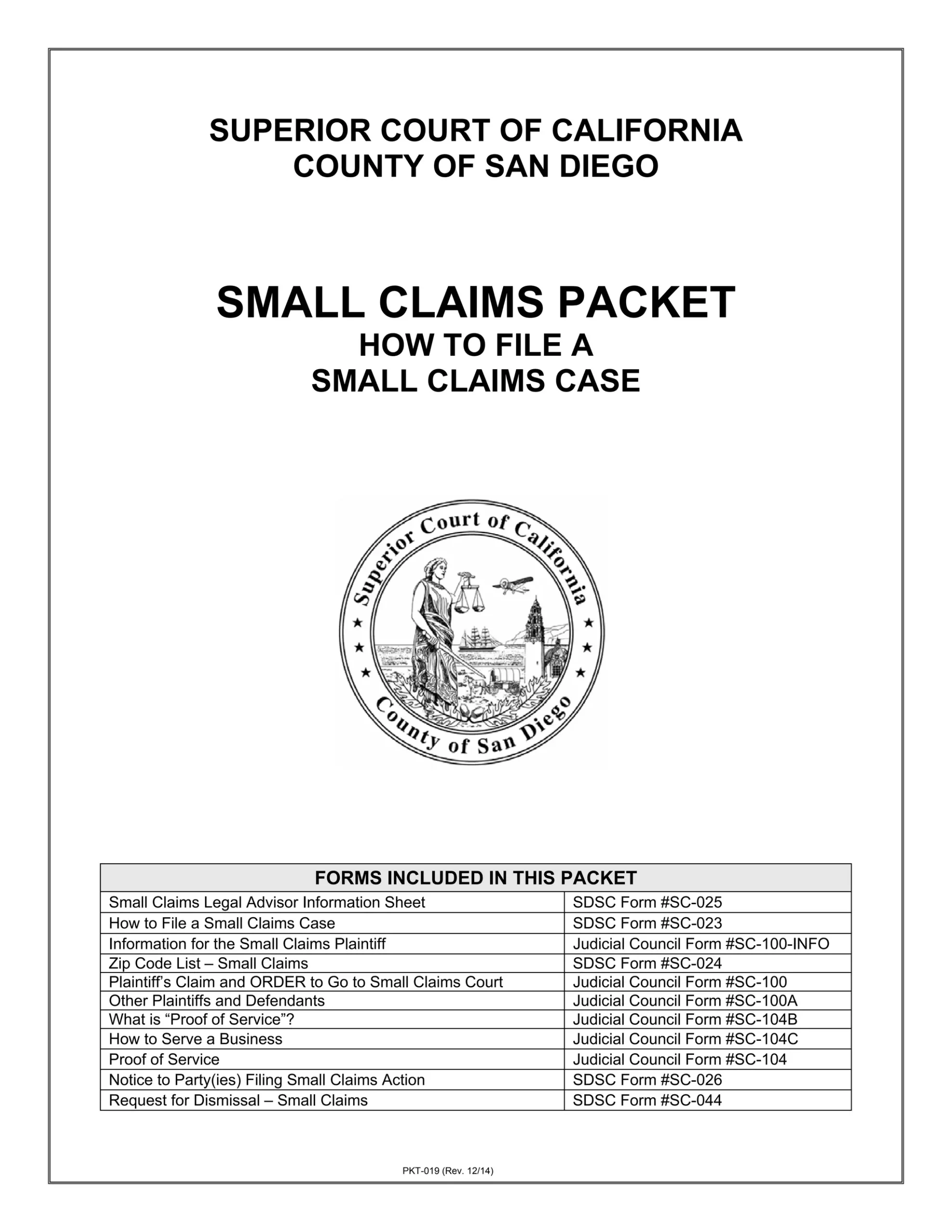 How To File A Small Claims Case In San Diego PDF