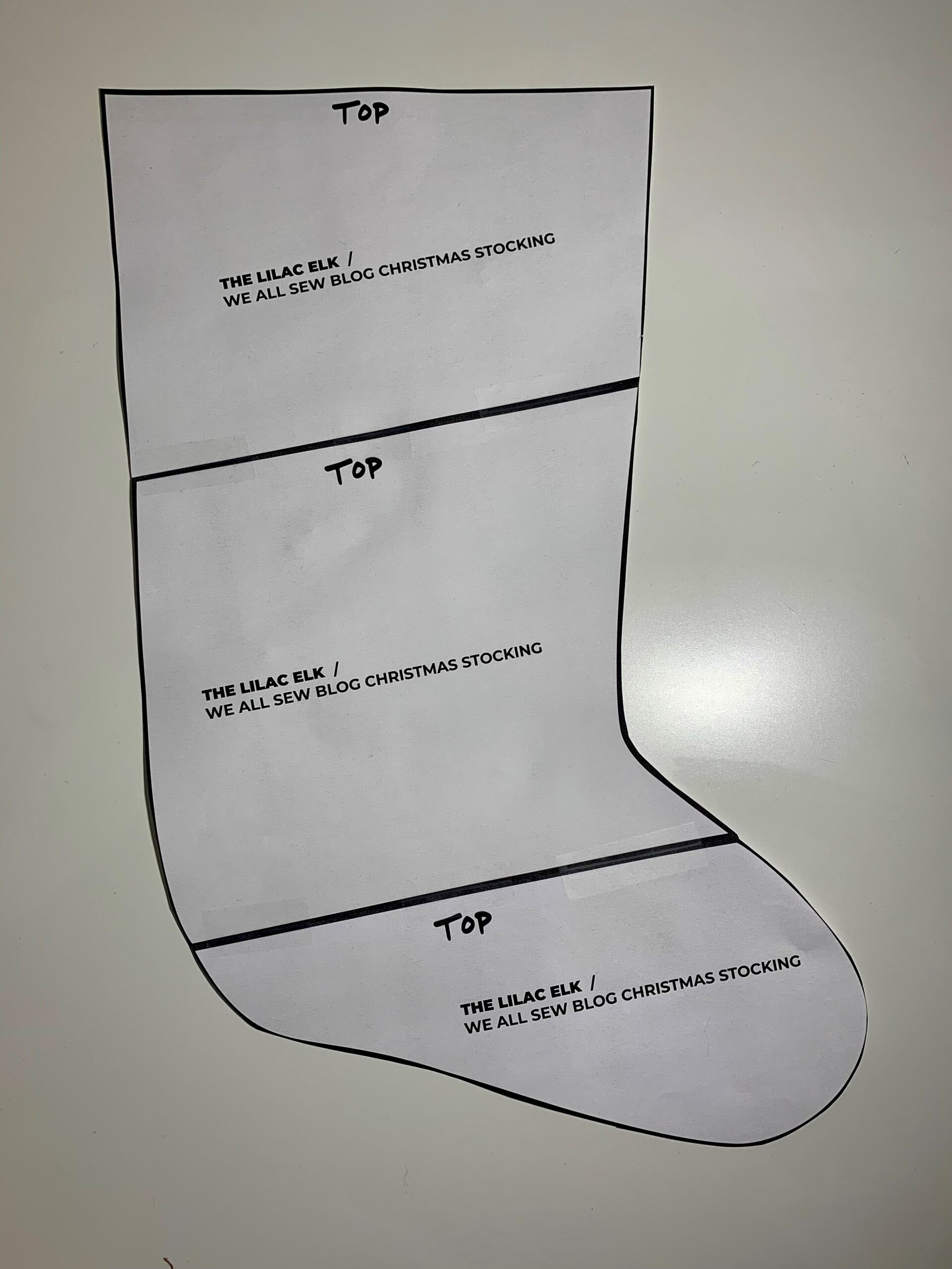 Printable Template Stocking Pattern