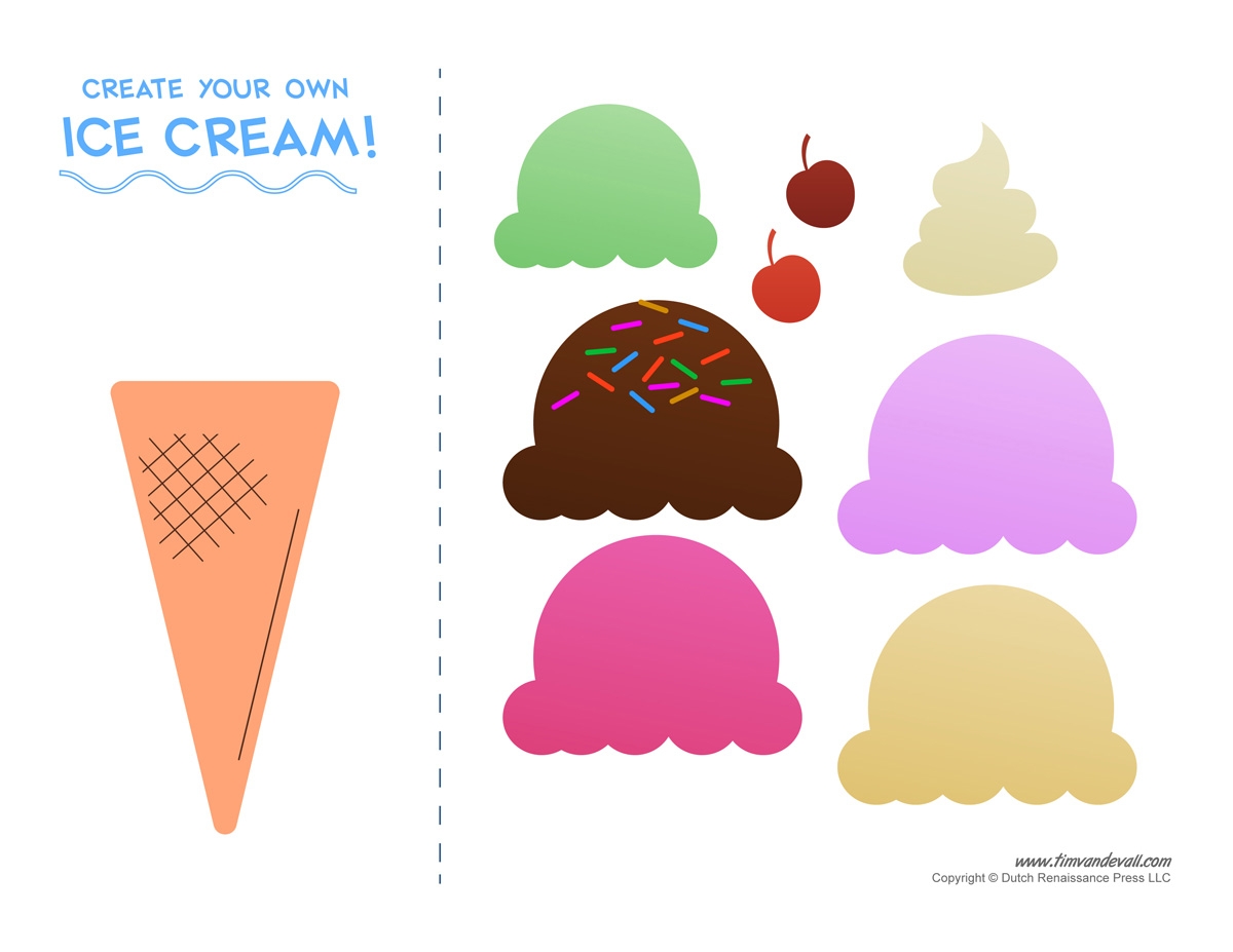 Ice Cream Cone Template Tim s Printables