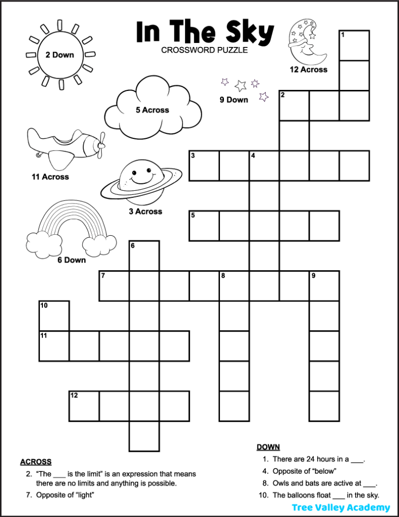 Printable Crossword Puzzles Easy