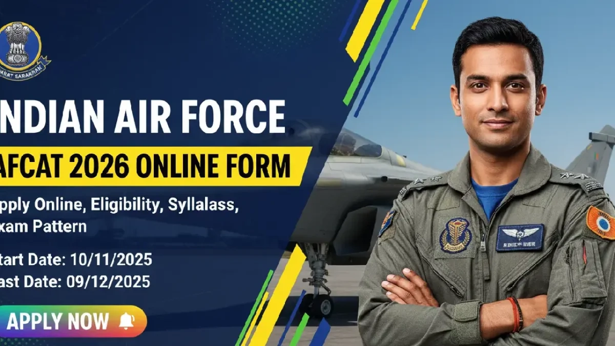 Indian Air Force AFCAT 2026 Online Form Apply Now For Flying 