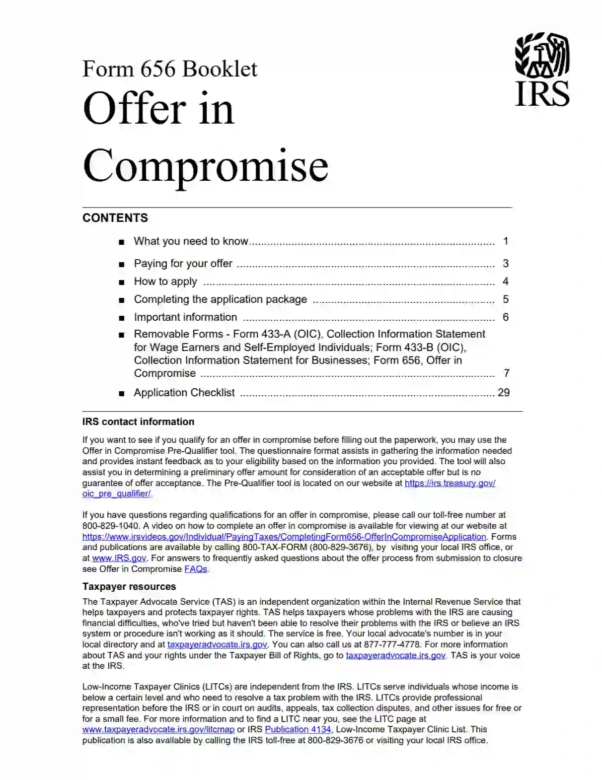 Irs Form 656 Section 1