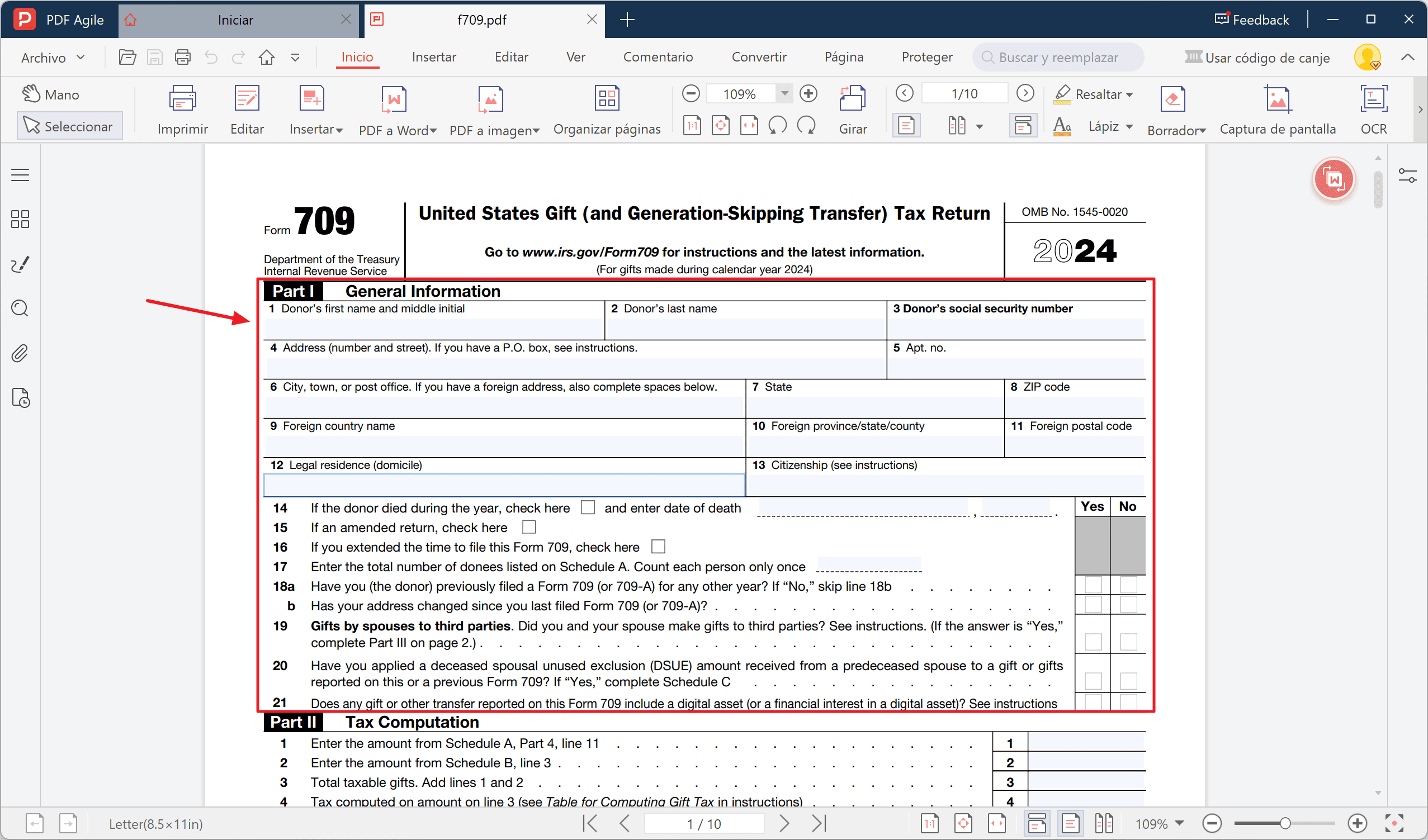 IRS Form 709 Filled Out Example How To Fill It PDF Agile
