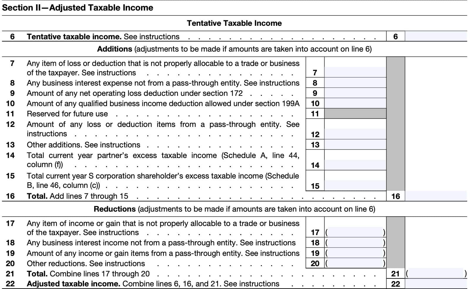 IRS Form 8990 Instructions Business Interest Expense Limitation