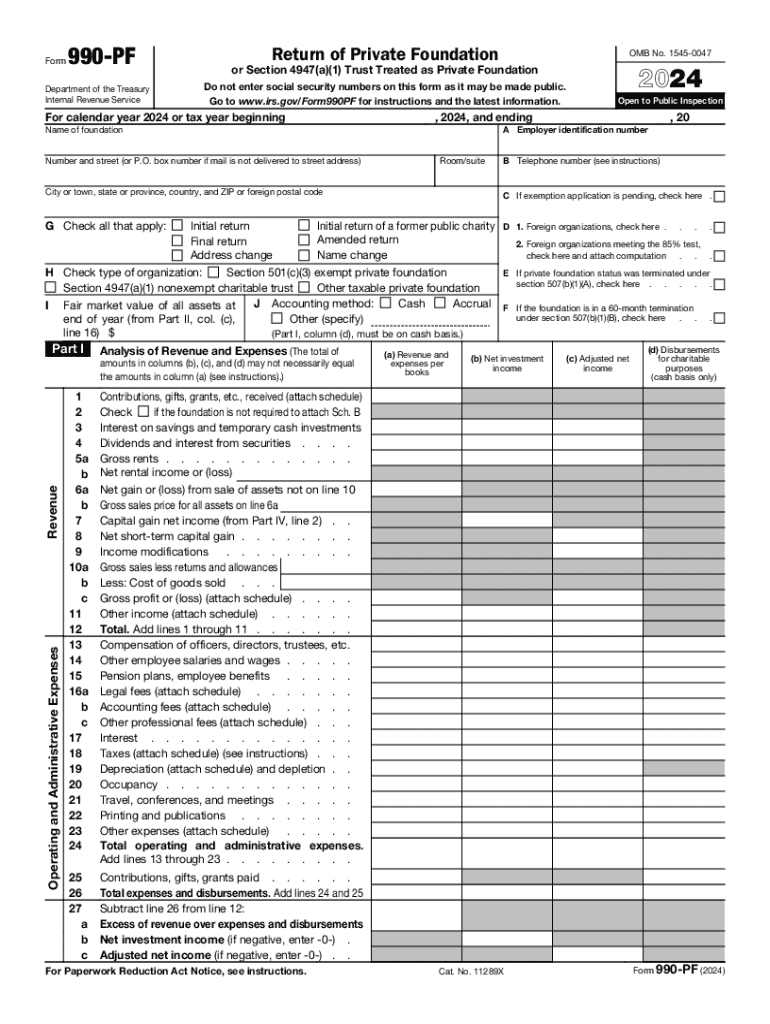 Irs Form 990-Pf