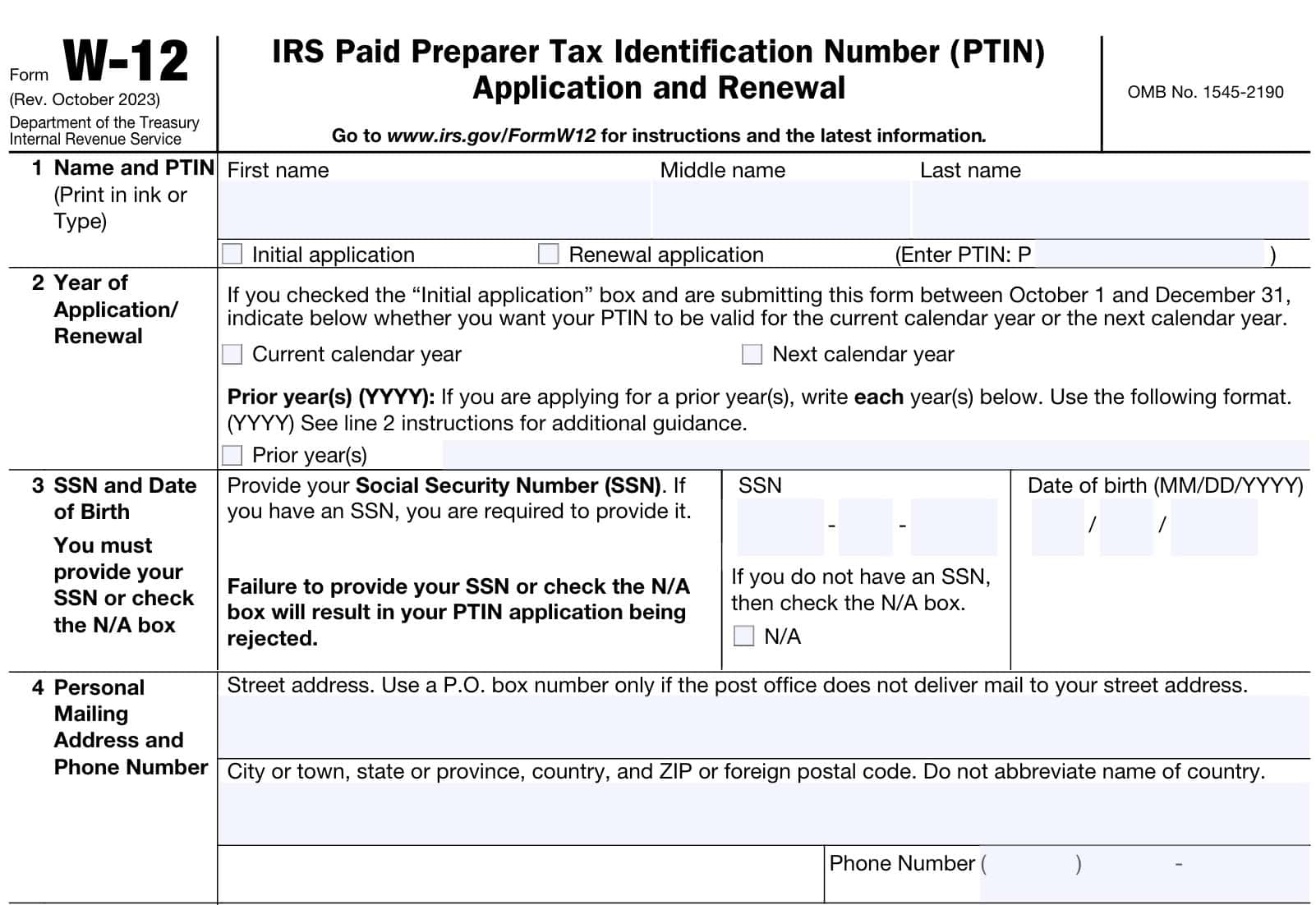 Irs Forms Ein Application