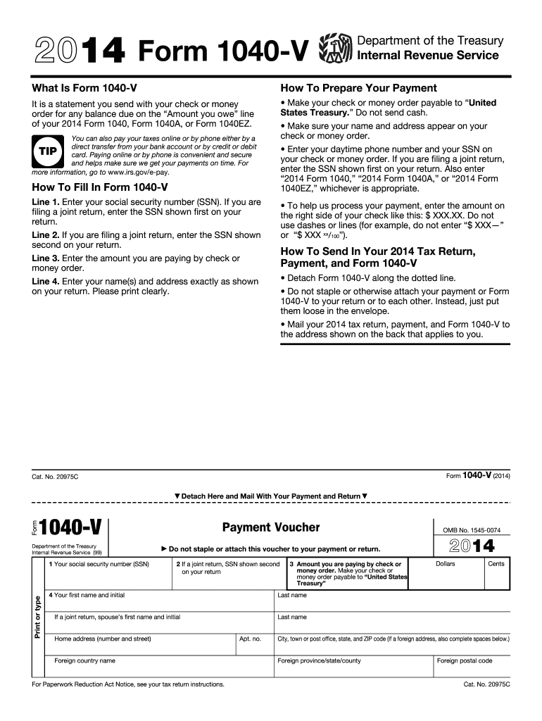 Irs Gov Form 1040 V Printable