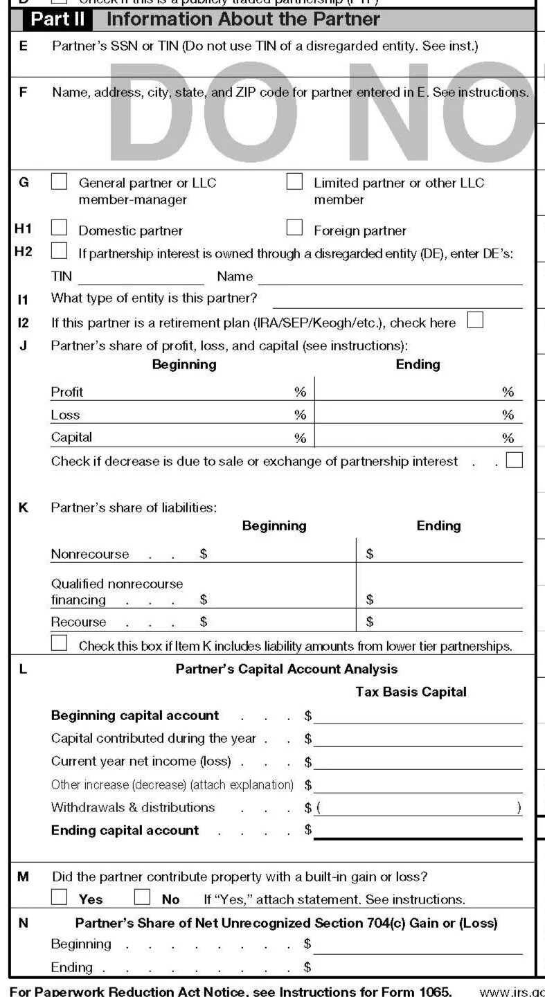 Irs Form K-1 Instructions