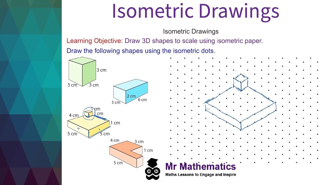 Isometric Drawings Of 3D Shapes Mr Mathematics