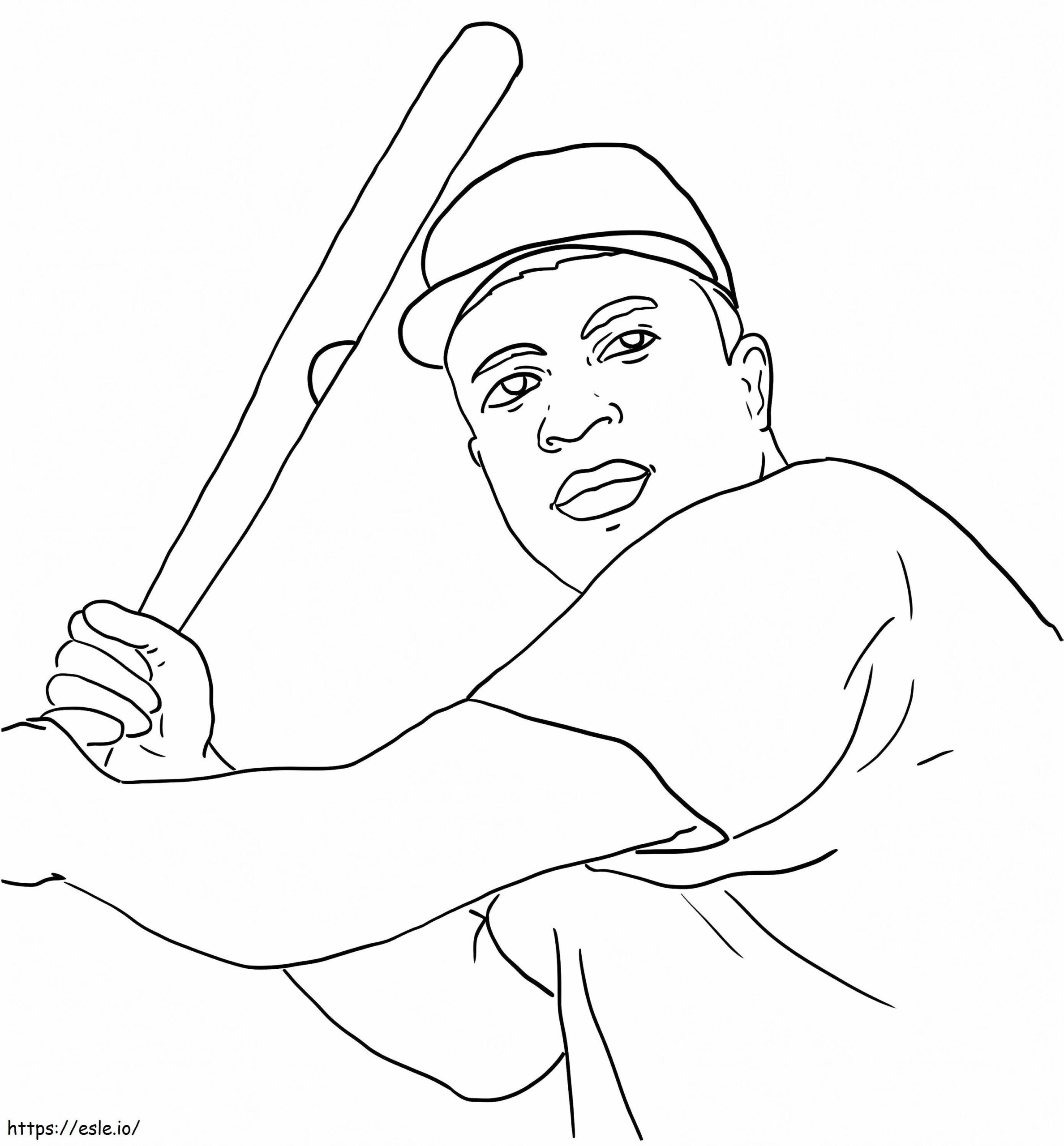 Jackie Robinson 6 Coloring Page