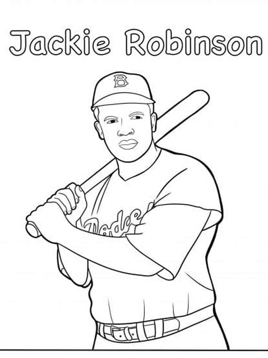 Jackie Robinson Coloring Page Printable