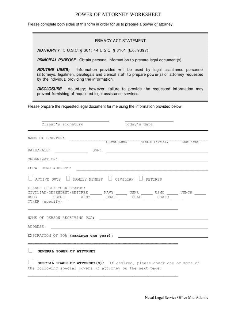 Jag Power Of Attorney Army Fill Out amp Sign Online DocHub