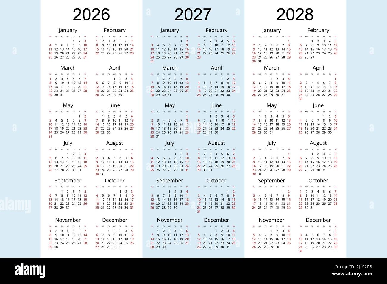 Calendar 2026 2027
