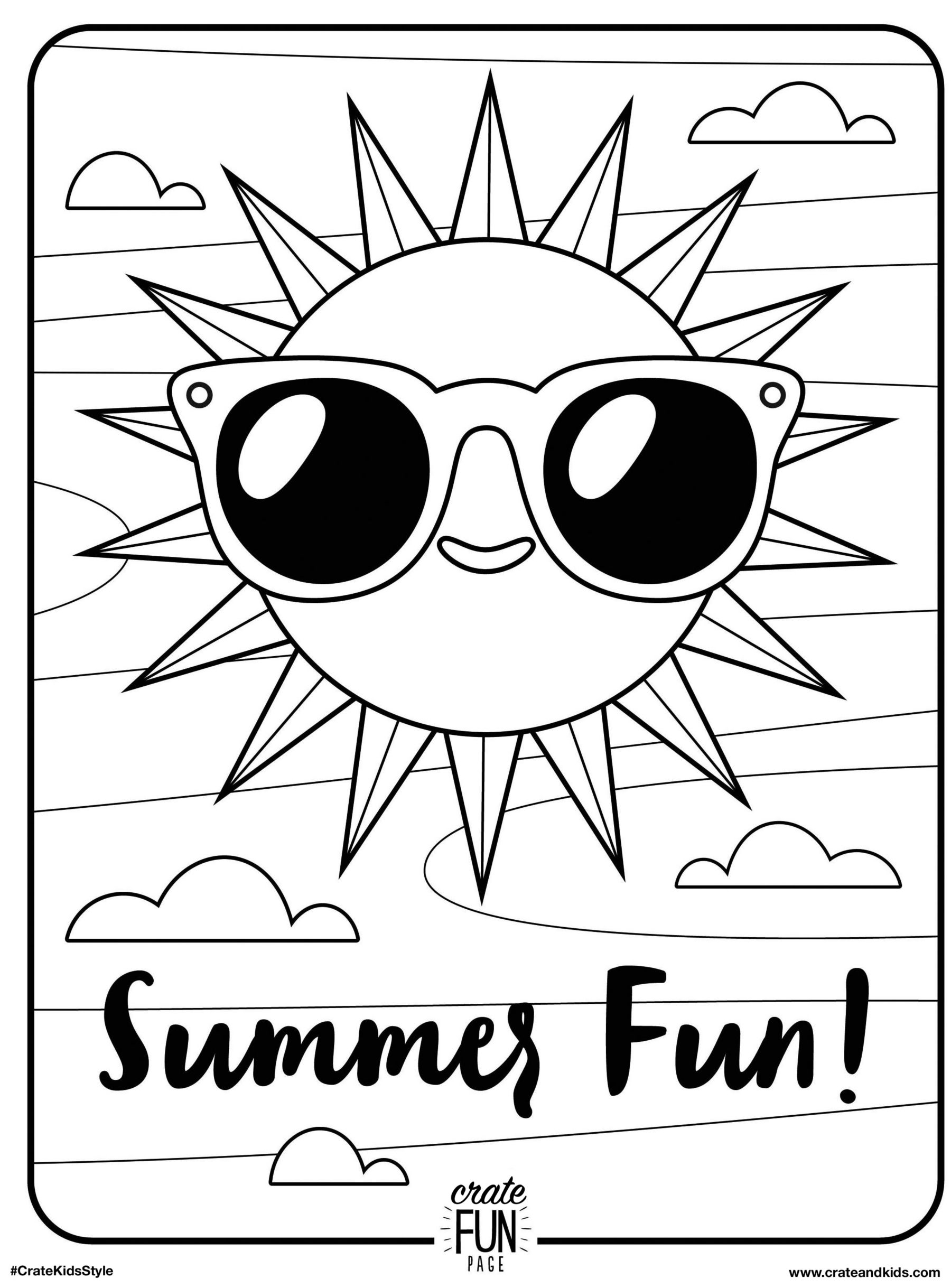 Kids Summer Fun Free Printable Coloring Page Crate amp Kids